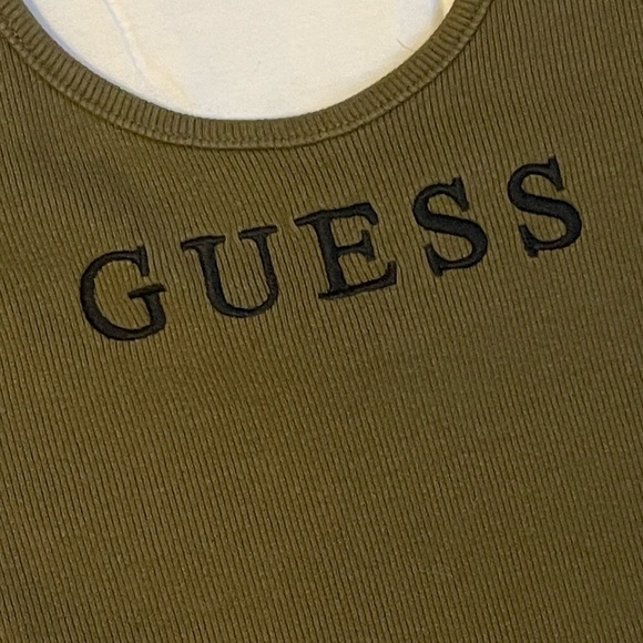Guess Olive Green Ribbed Bodysuit and Crop Top Set - Picture 5 of 14